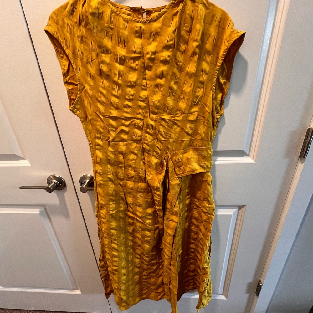 ASOS Mustard Asymmetrical Dress
